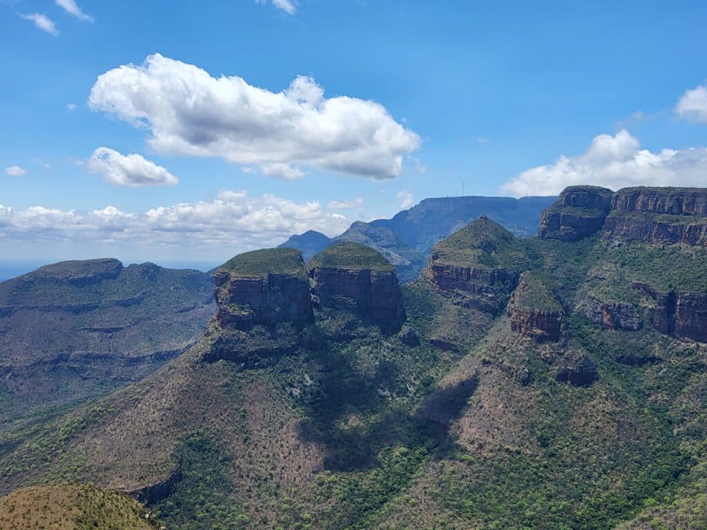 The three rondavels op de panorama route in Zuid Afrika