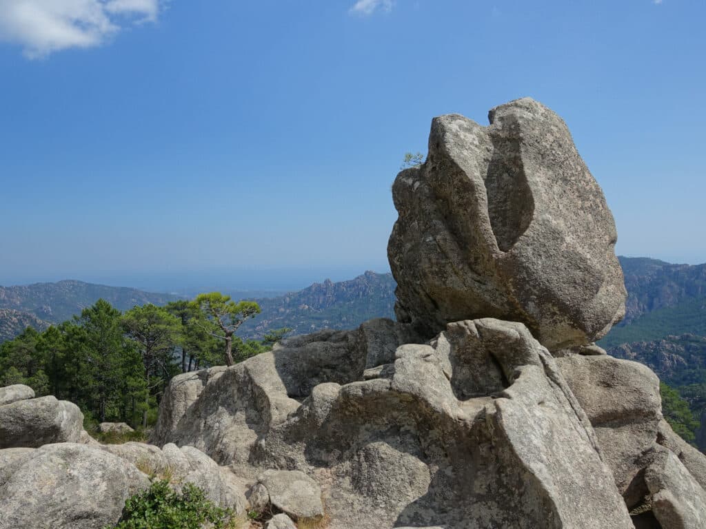 Prachtige natuur met uitzichten bij Cascade op Corsica